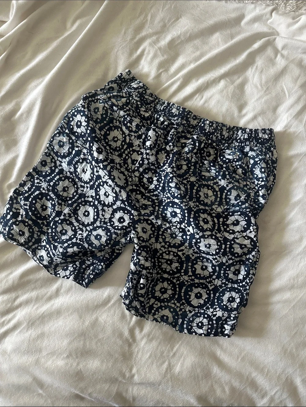 Corridor NYC Drawstring Shorts Mens Unisex Size S Blue Navy Cotton Drawcord NEW